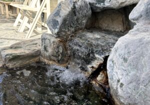 「竹」を使って沸かしてます♨️！